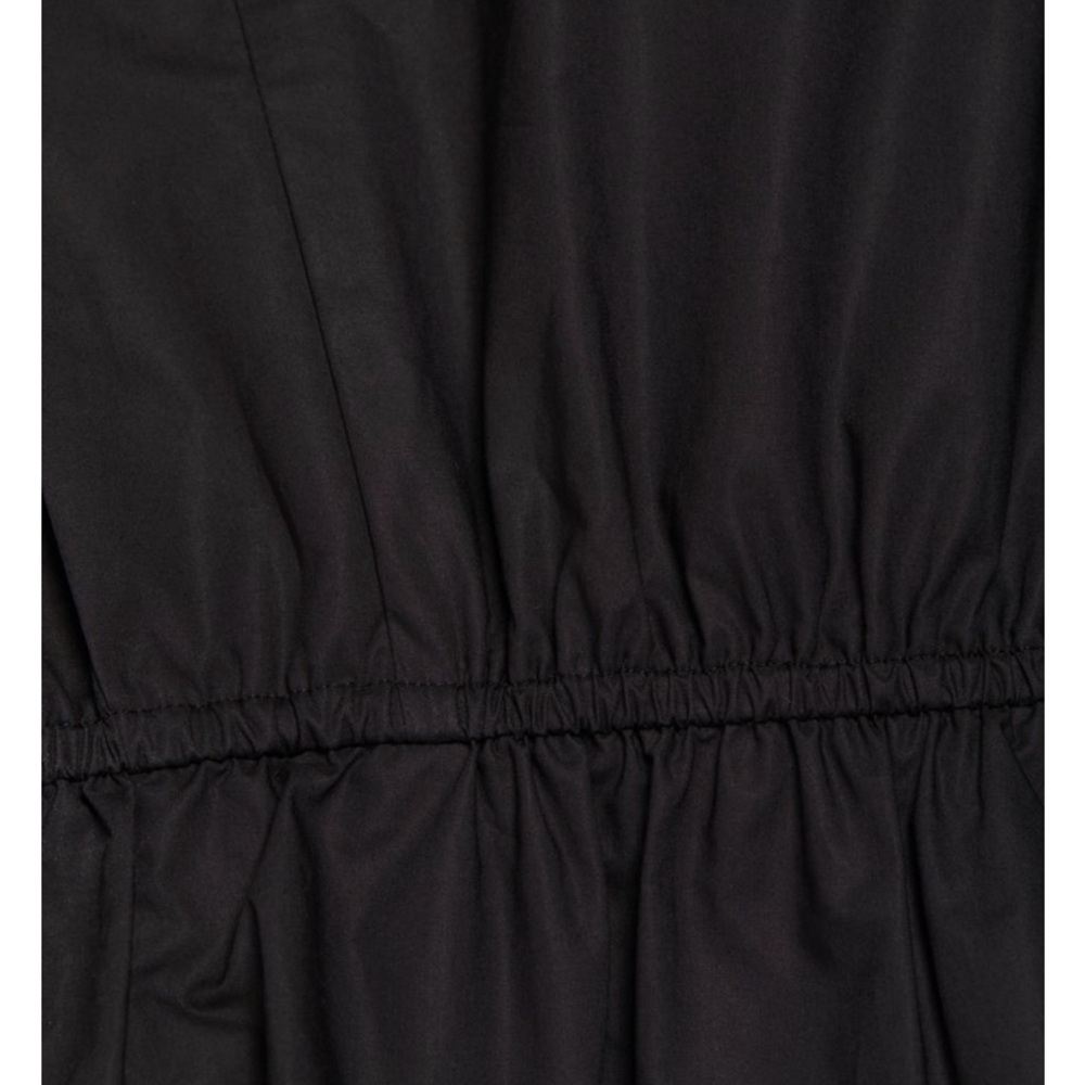 Frame Cinched Shoulder Tie Blouse Black Size Small Puff Sleeve Peplum Crop Top - Picture 3 of 5